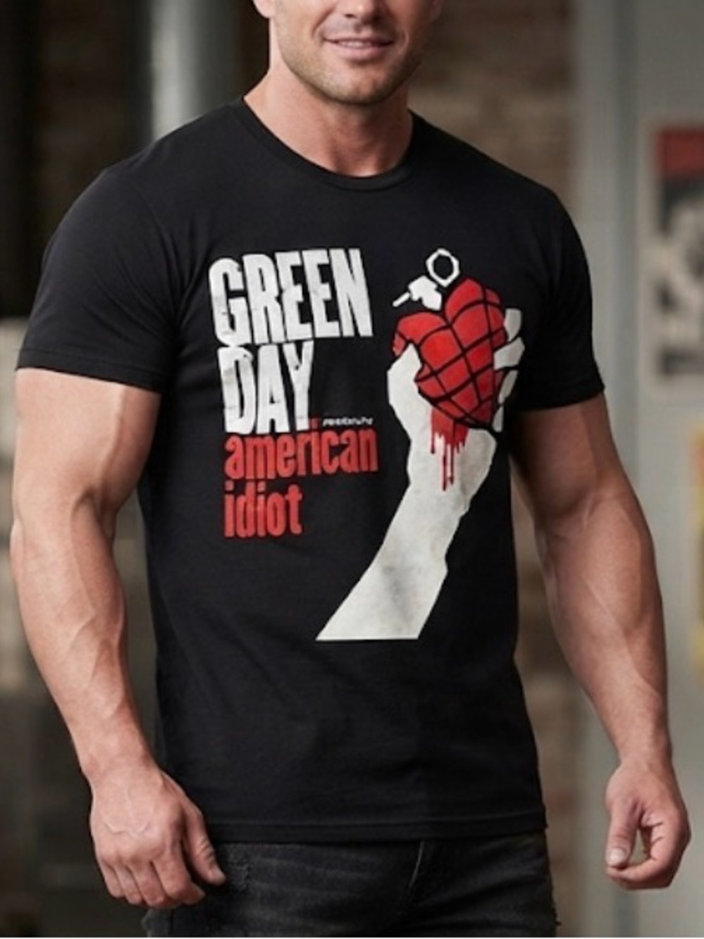 Green Day American Idiot T-shirt Y2K Pop Punk Band Tee Unisex Large